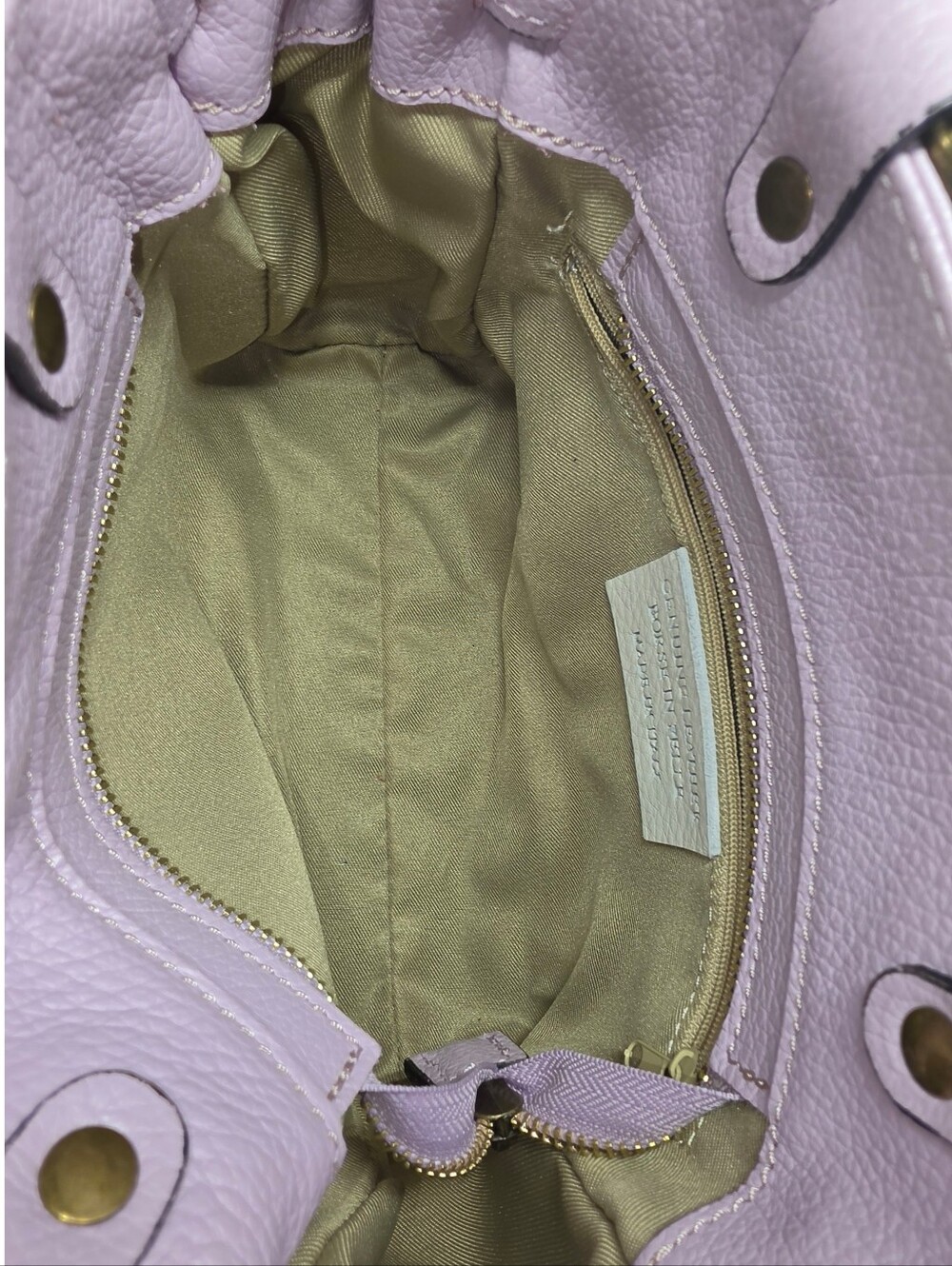 Genuine Leather Stylish Lilac Satchel Handbag / Shoulder bag - Picture 6 of 9
